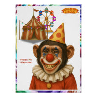 Chester the chimp clown