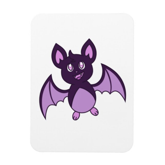 Chester the purple magical Bat magnet (Vertical)