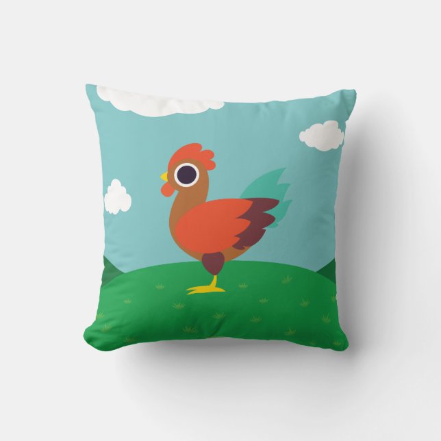 Chester the Rooster Cushion (Front)