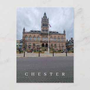 Chester Town Hall view postcard