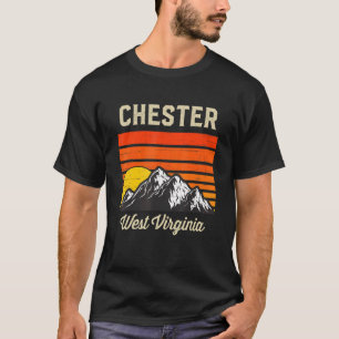 Chester West Virginia Retro City State Usa T-Shirt