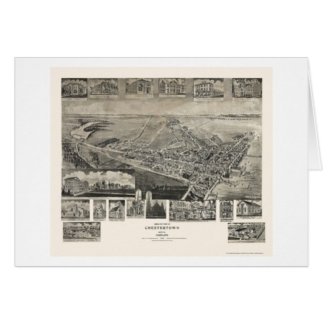 Chestertown, MD Panoramic Map - 1907 (Front Horizontal)