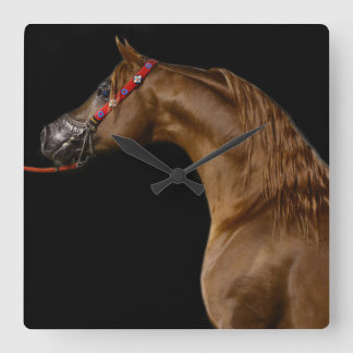 Chestnut Arabian Show Horse Clock