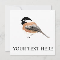 Chestnut Backed Chickadee Card