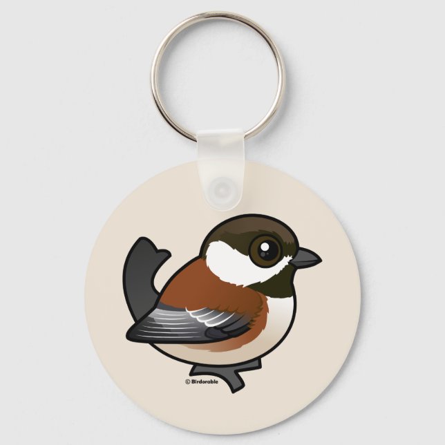 Chestnut-backed Chickadee Key Ring (Front)