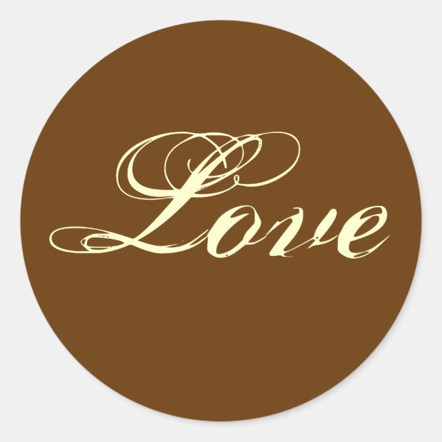 Chestnut Brown Love Stickers (Front)