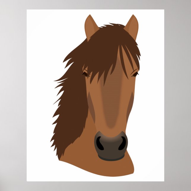 Chestnut Horse Face Poster (Front)