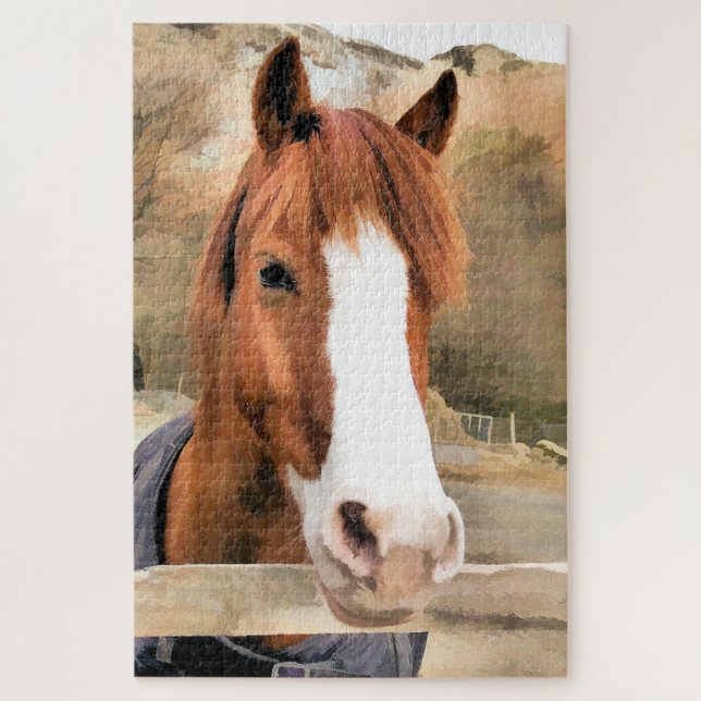 CHESTNUT HORSE JIGSAW PUZZLE (Vertical)
