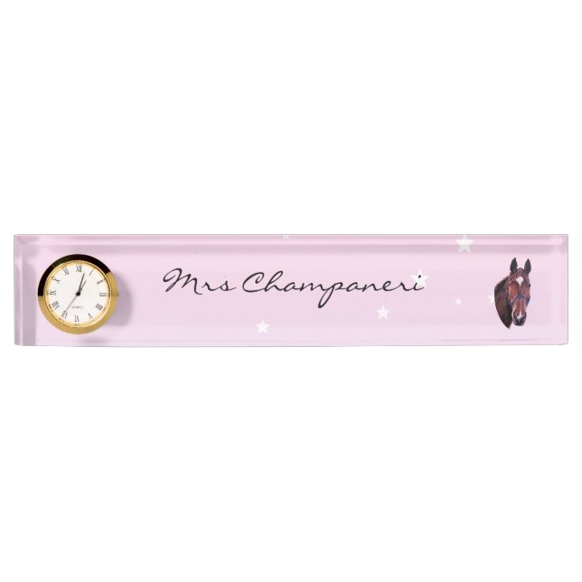 Chestnut Horse  Nameplate (Front)