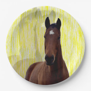 Chestnut Horse Shadows, Paper Plate