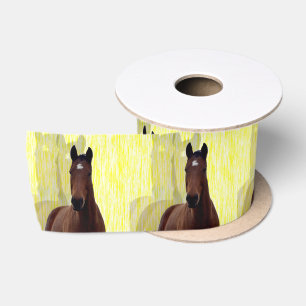 Chestnut Horse Shadows, Satin Ribbon