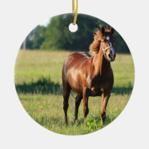 Chestnut Horse Standing Ornament