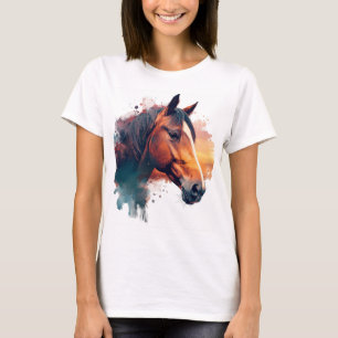 Chestnut Horse Watercolor T-Shirt