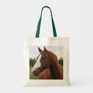 Chestnut Horse with Blaze Tote Bag