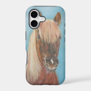 chestnut mare with blonde mane equine art horse