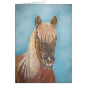 chestnut mare with blonde mane equine art horse
