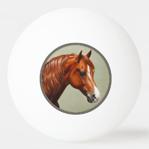 Chestnut Morgan Horse Ping Pong Ball