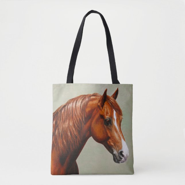 Chestnut Morgan Horse Tote Bag (Front)
