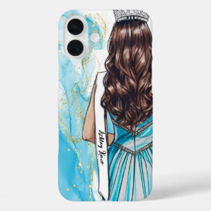 Chestnut Pageant Portrait Custom Sash iPhone 16 Plus Case