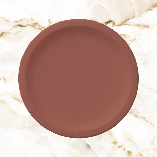 Chestnut Solid Colour Paper Plate (Creator Uploaded)