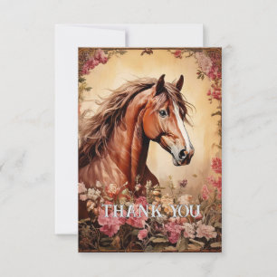 Chestnut Stallion Thank You Card