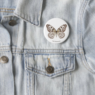 Chestnut Tiger Butterfly 6 Cm Round Badge