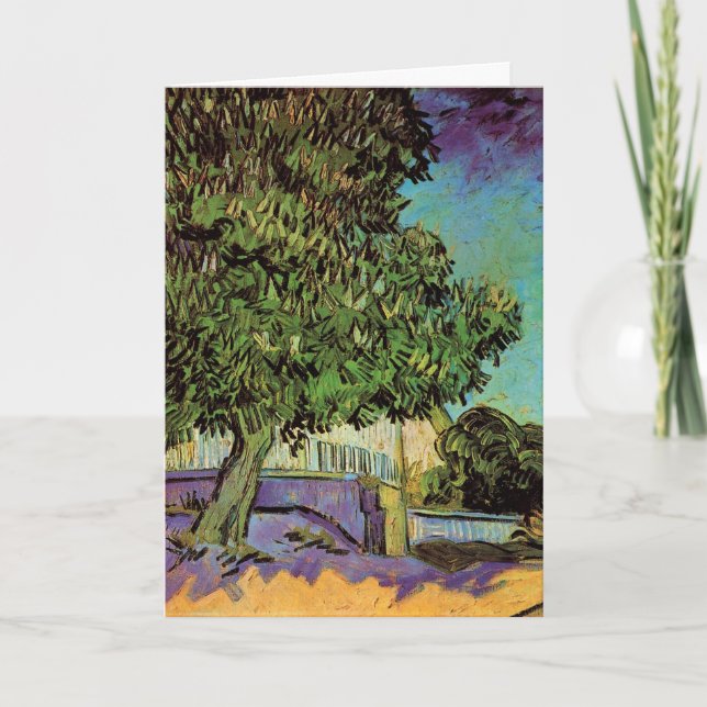 Chestnut Tree in Blossom by Vincent van Gogh Card (Front)