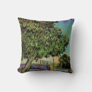 Chestnut Tree in Blossom by Vincent van Gogh Cushion