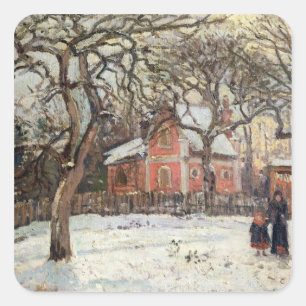 Chestnut Trees at Louveciennes, c.1871-2 Square Sticker