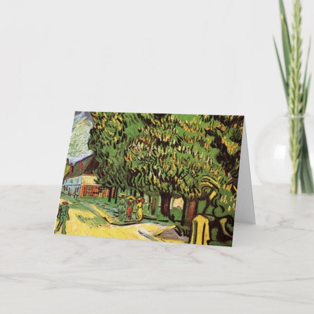 Chestnut Trees in Blossom by Vincent van Gogh Card (Front)