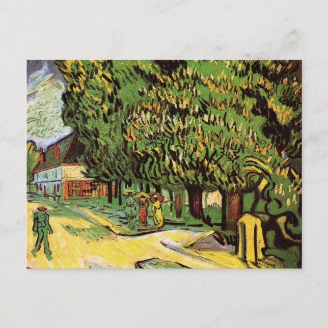 Chestnut Trees in Blossom by Vincent van Gogh Postcard (Front)
