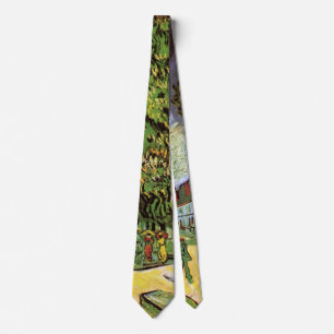 Chestnut Trees in Blossom by Vincent van Gogh Tie