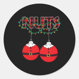 Chestnuts Chest Nuts Christmas Matching Christmas Classic Round Sticker