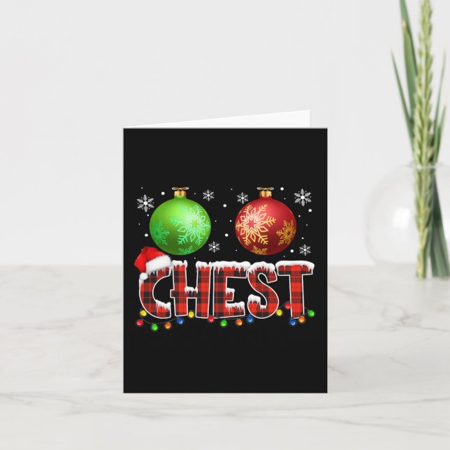 Chestnuts Fun Matching Couples Christmas Lights Nu Card (Front)