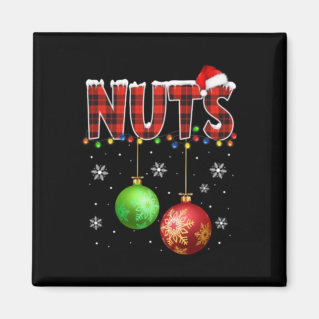 Chestnuts Fun Matching Couples Christmas Lights Nu Magnet (Front)