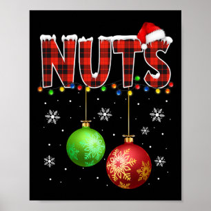 Chestnuts Fun Matching Couples Christmas Lights Nu Poster
