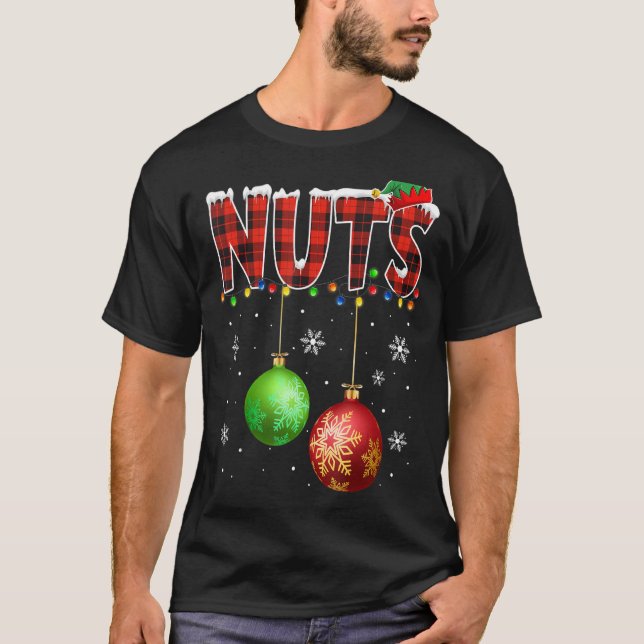 Chestnuts  Matching Couples Christmas Lights Chest T-Shirt (Front)