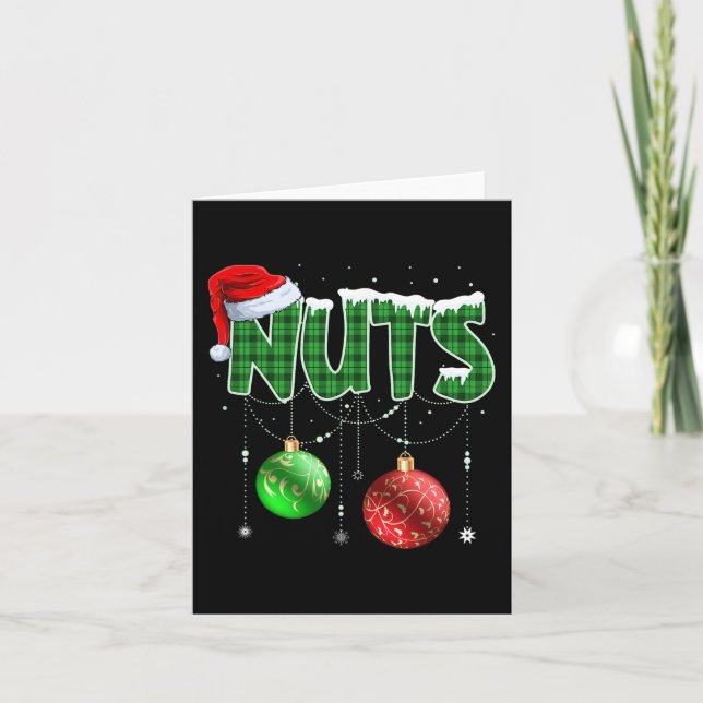 Chestnuts Matching Family Fun Chest Nuts Christmas Card (Front)