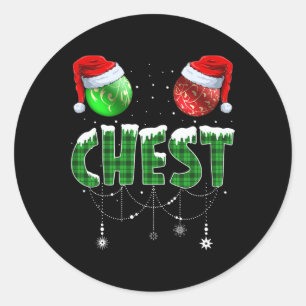 chestnuts matching family funny chest nuts christm classic round sticker