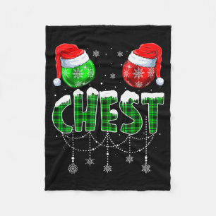 Chestnuts Matching Family Funny Chest Nuts Christm Fleece Blanket
