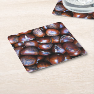 Chestnuts Square Paper Coaster