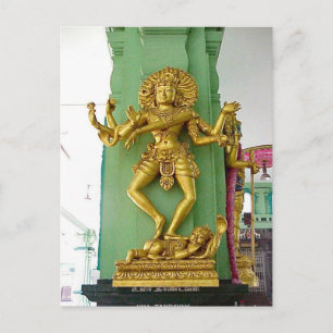 Chettiar Hindu  temple, Hindu god Postcard
