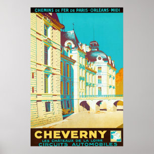 Cheverny ~ Vintage French Travel Poster