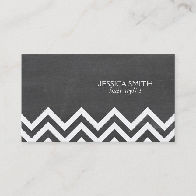 Cheveron Pattern Business Card (Front)