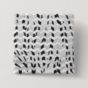 Cheveron Tiger Black and White Print 15 Cm Square Badge