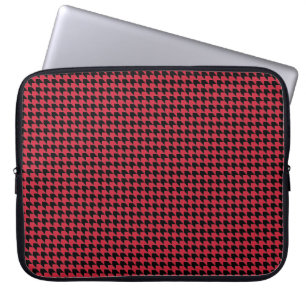 Chevon Checks Red and Black Laptop Sleeve