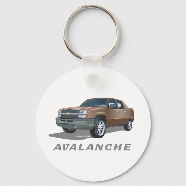 Chevrolet Avalanche Gold Key Ring (Front)