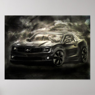 Chevrolet Camaro Drawing Print