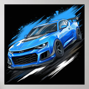 Chevrolet Camaro ZL1 Chevy Muscle Car Art Poster