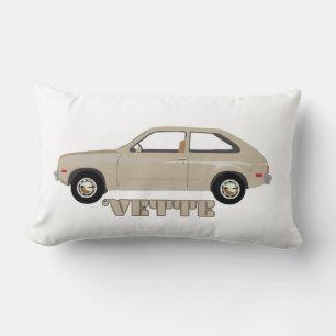 Chevrolet Chevette Vette retro beige classic car Lumbar Cushion